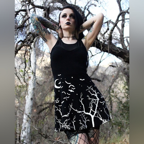 Too Fast Dresses & Skirts - Too Fast spooky tree goth Halloween dress